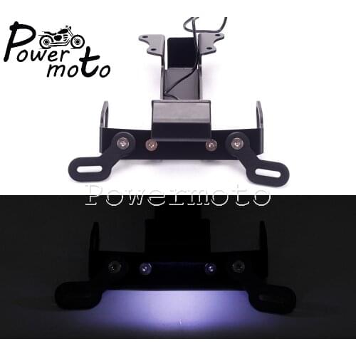 Aluminum LED Tail Tidy Fender Eliminator Mounting Bracket Number License Plate Bracket For YAMAHA MT-09 Tracer FJ-09 2015-2020