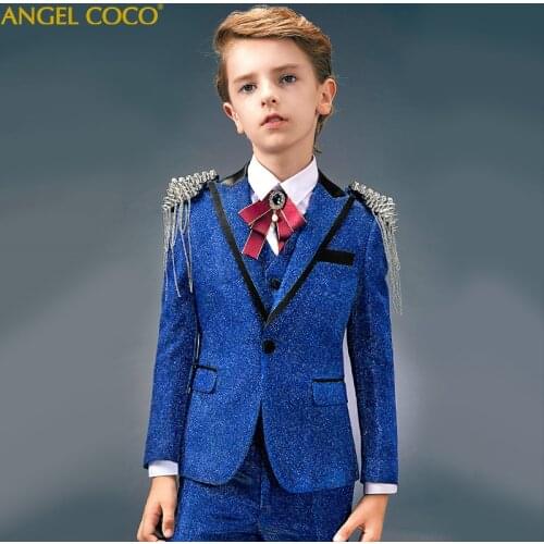 Синие костюмы для мальчиков ANGEL COCO China At AliExpress