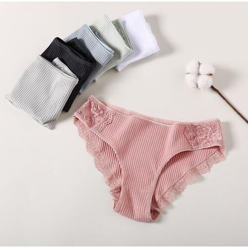 BALDAUREN Lace Panties Womens Cotton Underwear Soft Women Underpants Comfortable Lingerie Large Size Female Sexy Panties M-2XL