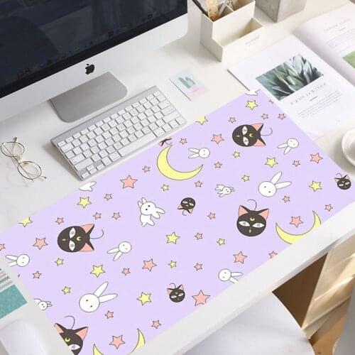 Anime kawaii Big Mouse Pad Large Rubber Gaming Mat Speed Kawaii XL MousePad Keyboard Locking Edge Otaku Compute mouse pad