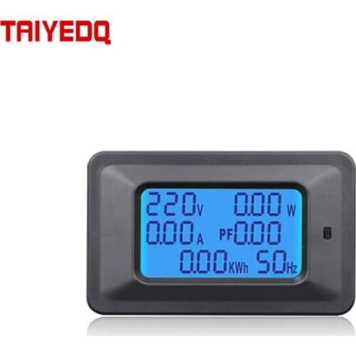 Large LCD Screen Comes With Backlight Wiring Type Power Monitor To Measure Voltage Current Power Frequency Digital Display Meter