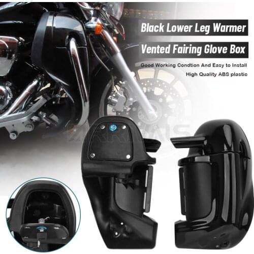 Motorcycle Black Lower Vented Leg Fairing Fit For Harley Touring Road King Street Glide Model 1983-2013