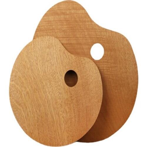 Wooden Paint Palette 2 Pack Oval Shaped Artist Palette 12 X 16 Inches Painting Palette Oil Paint Palette Art Pallet for Painting