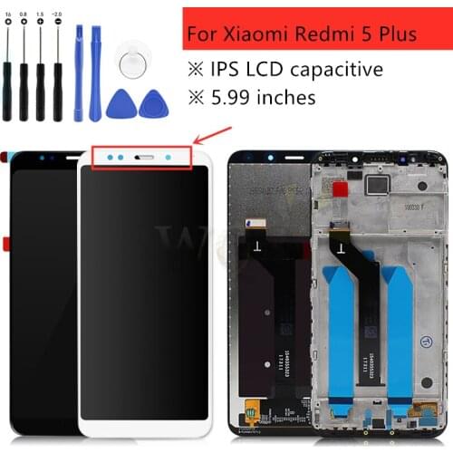 For Xiaomi Redmi 5 Plus LCD Display Touch Screen 100% New FHD 5.99" Digitizer Assembly Replacement Accessory For Redmi5 Plus