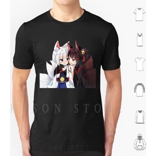 Akagi & Belfast-Azur Lane T Shirt Cotton Men Diy Print Azur Lane Anime Azur Lane Atago Manga Akagi Enterprise Waifu