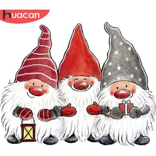 HUACAN 5d Diamond Painting Christmas Full Drill Square/Round Diamond Embroidery Santa Claus Mosaic Handicraft Home Decor