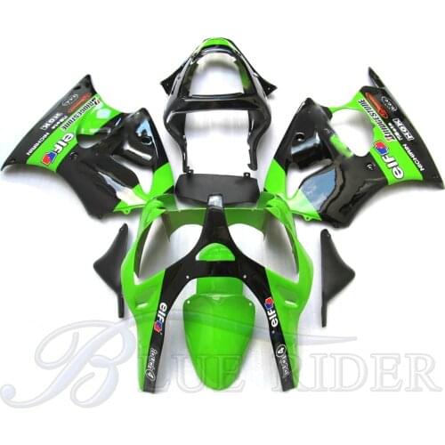 Injection Molding fairings kit for KAWASAKI Ninja ZX6R ZX-6R 636 2000 2001 2002 motorcycle ZX 6R 00 01 02 green black Bodywork