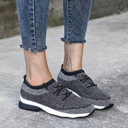 Woman Shoes Chunky Sneakers Platform Thick Ladies Casual Vulcanize Shoes Web Celebrity Dad Female Fashion Sneakers Designer