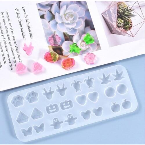 Paw sea style apple UV epoxy Resin silicone molds earrings jewelry pendant silicone mold handmade Jewelry Making tools