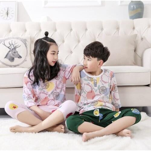 Summer Pyjamas Kid Cute Children for Pajamas Sets Long Sleeve Kids Girls Pajama Pants Boys Baby Boy Girl Pijama Clothes Pyjama
