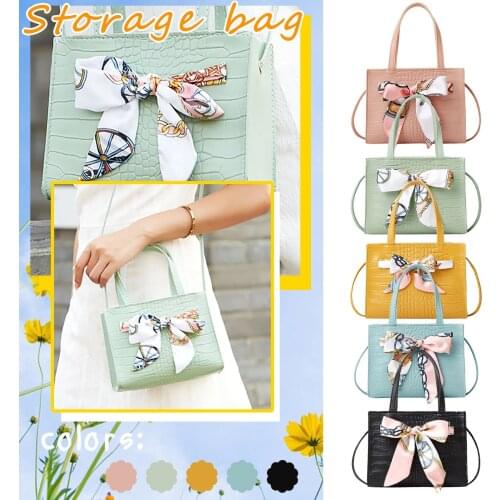 Mini Crossbody Bag For Women 2021 Fashion Small Solid Colors Shoulder Bag Retro Scarf Chain Flap Female Designer Handbags Bolsa