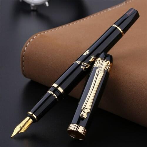 Picasso Pimio 926 Luxor Black and Gold 0.5mm Iridium Nib Fountain Pen ,Luxury Original PU Box Option