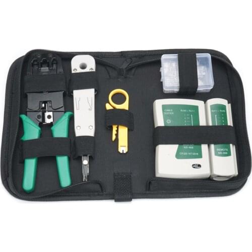 8pcs/Set RJ11 RJ45 RJ12 Portable LAN Cable Tester Plier Crimp Crimper Plug Clamp Network Repair Tool Network cable Spare Tools