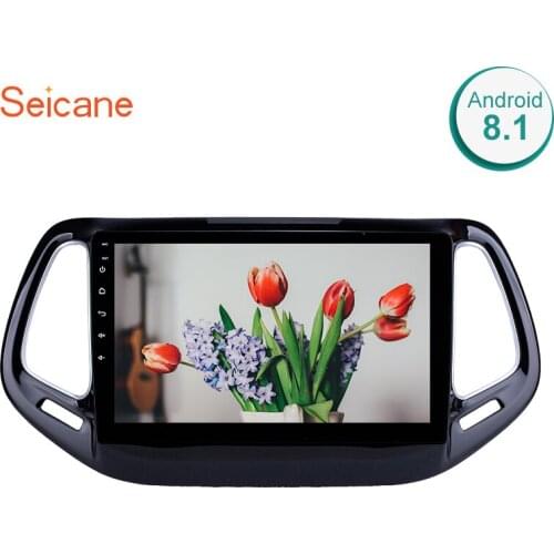 Seicane 10.1 Inch 2din Android 8.1 Car GPS Radio For 7 Jeep Compass Multimedia Player HD Touchscreen Head Unit Support RDS DVR