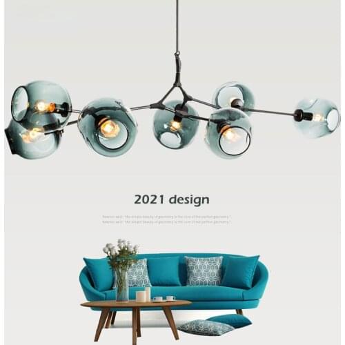 Modern Glass Balls Led Chandelier Nordic Led Chandelier for Table Dining Kitchen Luxury Crystal Chandelier Ceiling Light Fixture