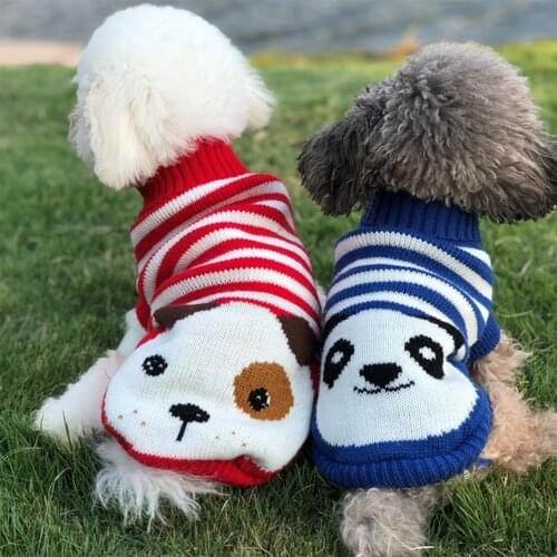 Dog Sweater Winter Warm Knitted Pullover Sweater Coat Chihuahua Bulldogs Cartoon Crochet Knitting for Small Medium Large Dogs