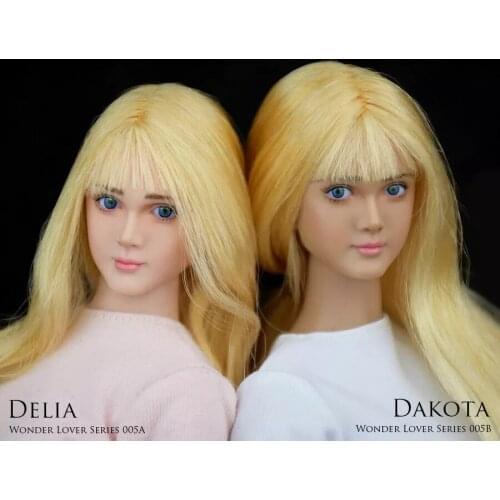 WONDERY Lover Series WLS005 1/6 scale Loli Elia Moving Eyes White Blonde Hair Head Sculpt Fit 12'' Female Figure Body