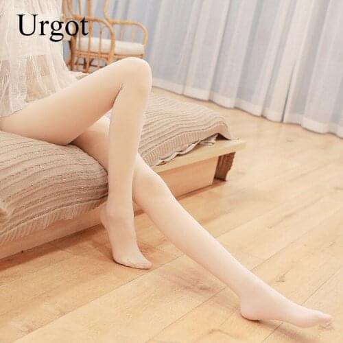 Urgot 1 Pair Womens Stocking Autumn Winter Bare-leg Skin Color Plus Velvet Leggings Buttocks Wearing Nylon Pantyhose Women Lady