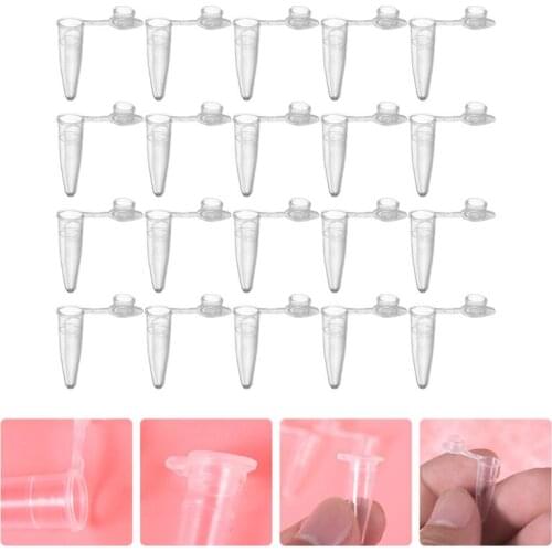 2000 Pcs 0.2ml Plastic Micro Test Tube Snap Cap Cone Bottom Centrifuge Tube Sample Vial Container School Laboratory Instrument