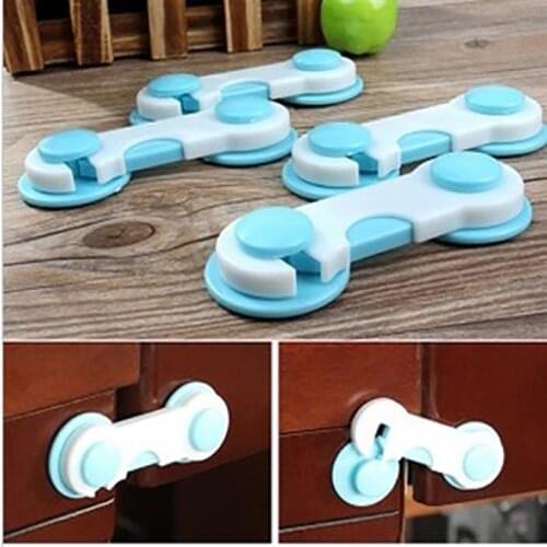 5 PCS Plastic cabinet door lock Simple and stylish design Multi-functional household safety products Prevent babys from pinching