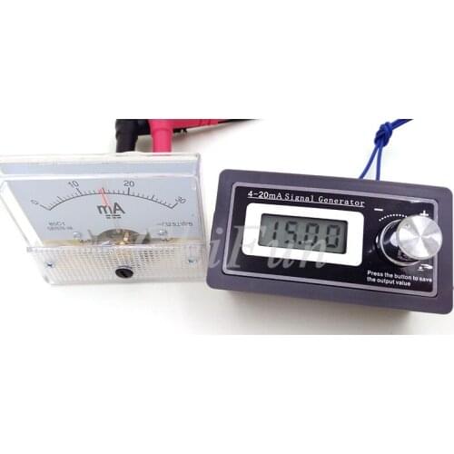 English versions 4-20mA Signal Generator +30mA pointer type am Current Transducer Load Tester PLC Instrument LCD Two Wire Output