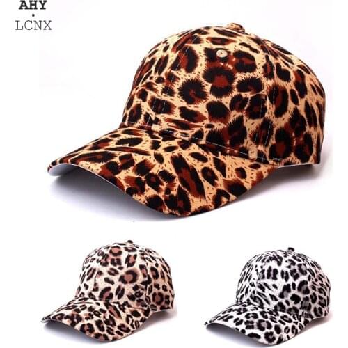 New Branded Fashion Leopard Womens Baseball Cap Men Women Cotton Hats Lady Breakdance Hat Mens Casual Hip Hop Caps Visor