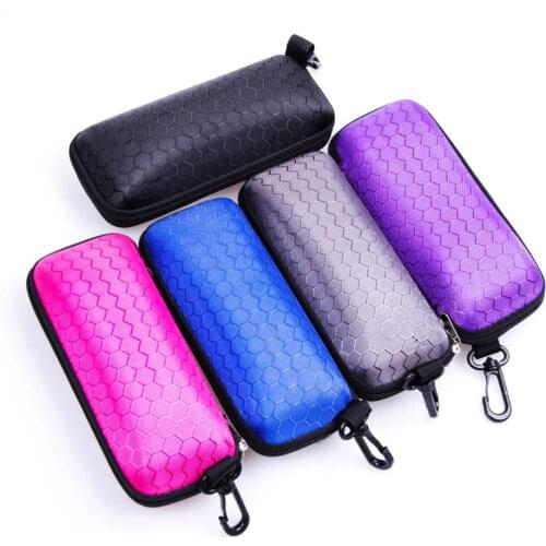 2020 Compression Sunglasses Case Fashion Rectangle Zipper Sunglasses Bag Glasses Case Eyewear Holder Sunglasses Box With Hook