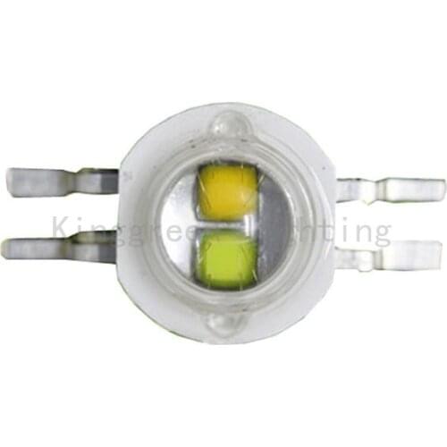 50X New design CCT dimmable 2W high power led double color temperature WW (3000K) + CW(6000K) free shipping