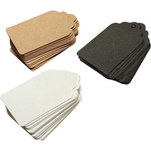 100pcs Packaging Labels Paper Hang Tags Kraft 3*5cm DIY Food Label Wedding Favor Gift Christmas Tags Decoration for Party