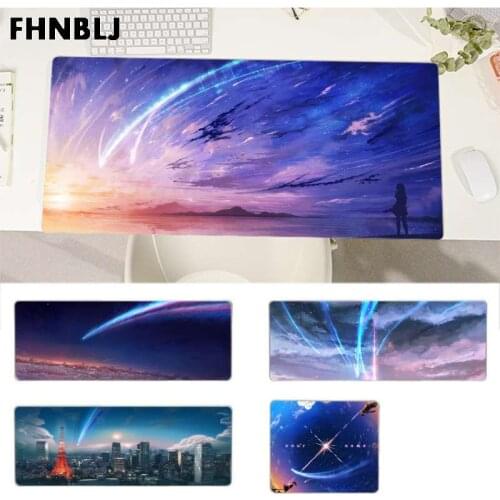 FHNBLJ Anime your name starry sky large gaming mousepad L XL XXL gamer mouse pad Size for Desk Mat for CSGO Desktop PC Laptop