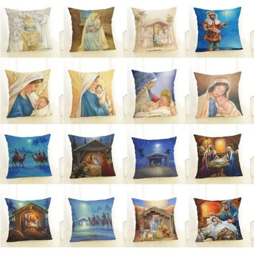 GY0513 Christmas Cotton Cushion Case (No Filling) 1PC Polyester Home Decor Bedroom Decorative Sofa Car Throw Pillows