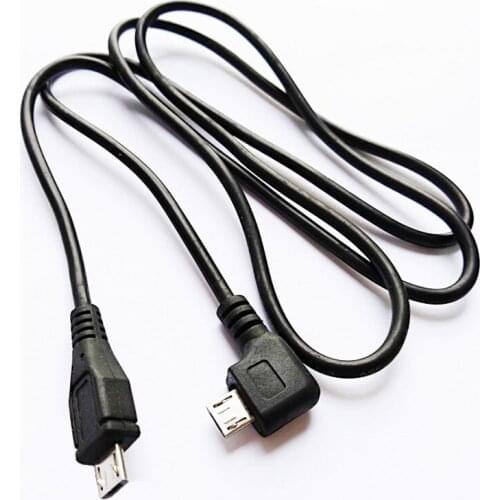 NCHTEK 90 Degree Angled Micro USB Male to Micro 5Pin Male OTG Cable Power Cable About 1M/Free DHL Shipping/100PCS