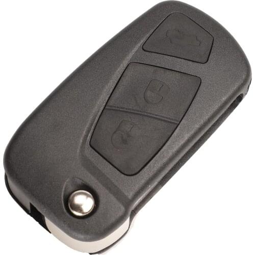 Kutery 10pcs/lot 3 Buttons Flip Folding Remote For Ford KA Fob Housing Case Holder Replacement Car Key Shell Case Cover blade