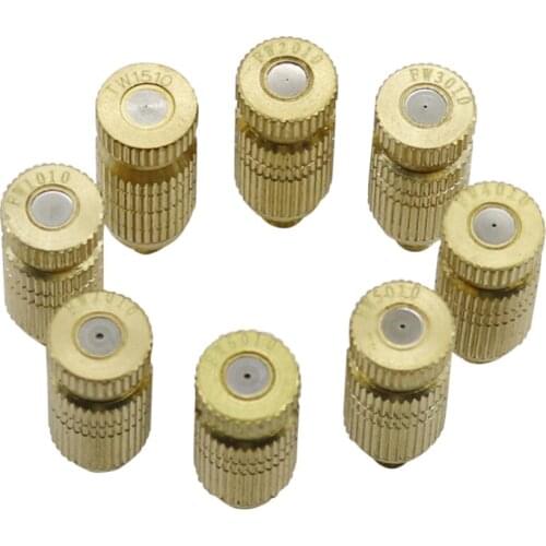 Brass Spray Nozzle High pressure mist cooling Nozzle with Male thread Connector Agriculture Vegetable Irrigation 20Pcs