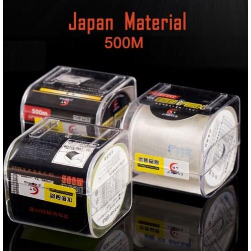 500M Super Monofilament Fishing Line Japan Material Anti wear Nylon Rock Sea Saltwater Angling Lines for Bass Trout Carp