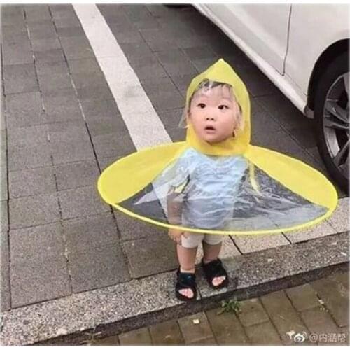 Cute raincoat cartoon duck kids raincoat boy and girl weatherproof baby poncho drop transport for kids