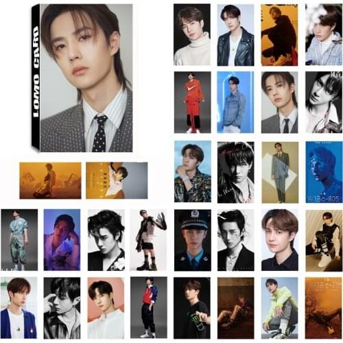 30 Sheets/Set Chen Qing Ling LOMO Card Mini Postcard Xiao Zhan Wang Yibo Star DIY Greeting Cards Message Card Gift