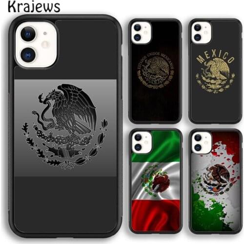 Krajews mexico flag mexicanos Soft Phone Case Cover For iPhone 5 SE 6s 7 8 plus X XR XS 11 12 pro max Samsung Galaxy S8 S9 S10