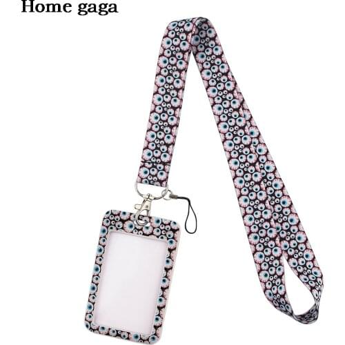 DB450 Eyeball New Fashion Cute Lanyard Credit Card ID Holder Bag Student Women Travel Bank Bus Business Card Cover Badge