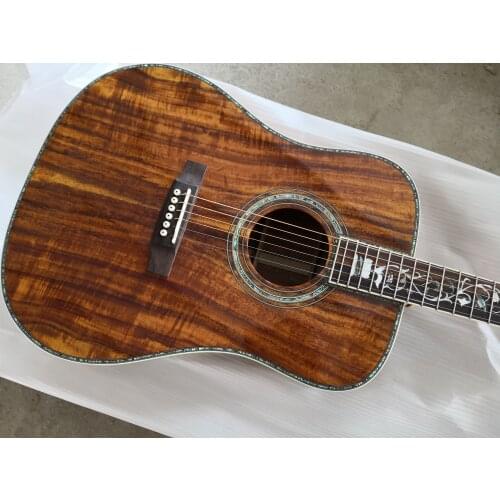 Custom 6 strings 41 inch guitar,acoustic guitar, folk guitar,Acacia plywood guitar,mahogany neck,pearl shell inlay