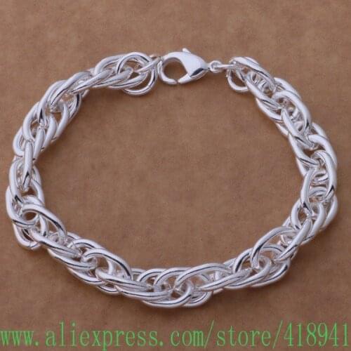 Silver Plated bracelet, Silver Plated fashion jewelry simple Shrimp buckle /eeramvya bftajxaa AH224
