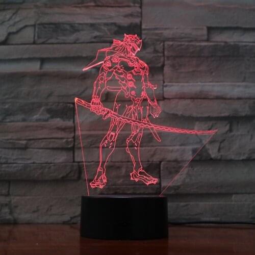 Dropshipping Cartoon Anime Figure 3D Optical Illusion Table Light Mood Lamp Touch Remote Control 7 Colors Home Light Kids Gift
