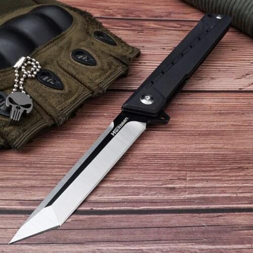 HWZBBEN D2 Steel Folding Knives Hunting Knives EDC Multitool Military Tactical Knife Weapons For Self-defense Pocket Knife