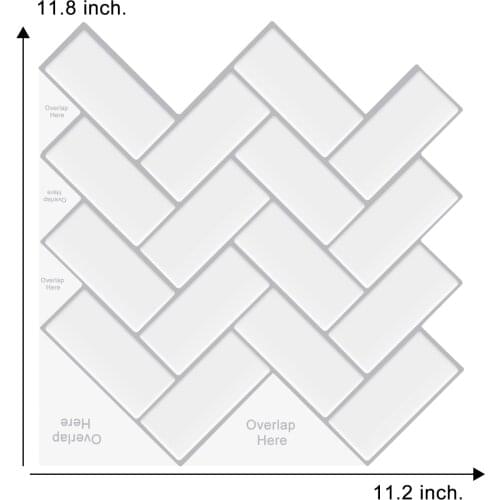 Sticker Kitchen Backsplash Wall Sticker Self Adhesive Mosaic Tiles Bathroom Waterproof DIY Nordic Modern Home Decor-1 Sheet