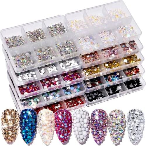 Mtssii Nail Rhinestone Colorful Crystal Nail Studs Nail Beads 3D Nail Art Decorations Nail Accessories New Arrivel