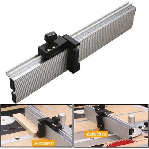 450/600/800mm Miter Gauge Table Saw Router T-Track Brackets Angle Miter Gauge Guide Aluminium Fence Woodworking tools