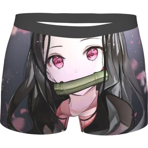 Demon Slayer Kimetsu no Yaiba Anime Lovely Girl Underpants Breathbale Panties Man Underwear Ventilate Shorts Boxer Briefs