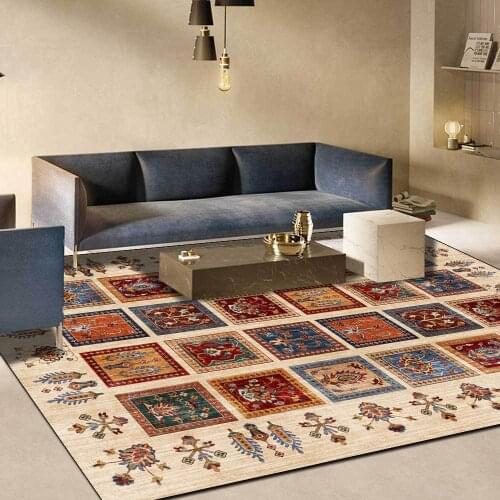 Vintage Bohemian Home Carpets for Living Room Bedroom Area Rugs Persian Style Family Rectangle Carpet Parlor Non-Slip Floor Mat