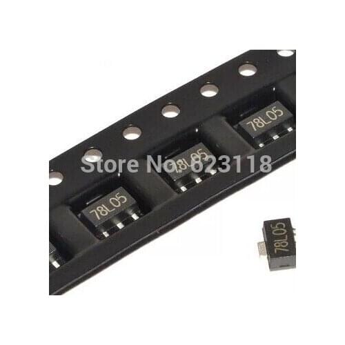 100PCS/LOT In reel 78L05 5V SOT-89 SMD three terminal voltage regulator voltage stabilizer Good quality and ROHS