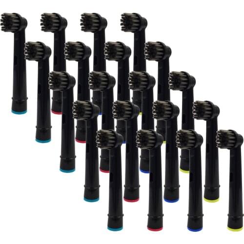 20pcs Bamboo Charcoal and Precision Clean Brush Heads For Braun oral B D12 D16 3757 3709 EB20-4 D10 D12K/S DB4510K D20 D29 P2000